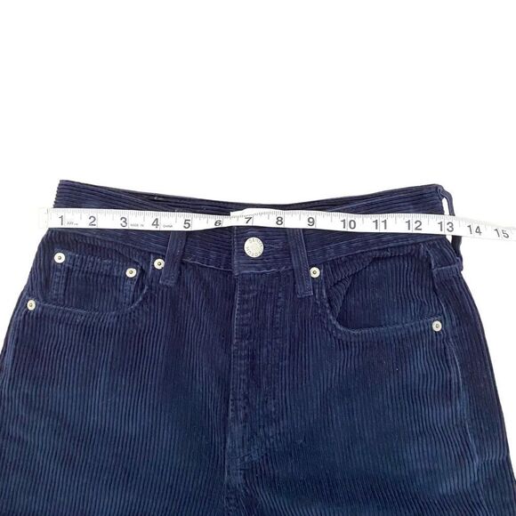 Aritzia Denim Forum The Arlo High Rise Straight Leg Blue Corduroy Pants - Picture 12 of 14